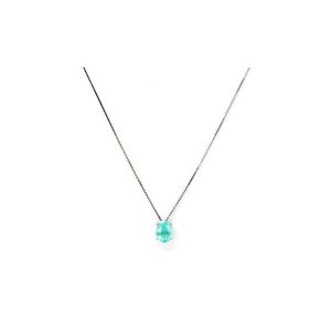 20. Four prong Paraiba tourmaline necklace