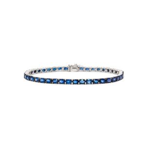Sapphire tennis bracelet 3.45ctw